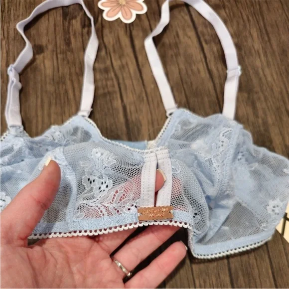 NWT Revolve Daydream Nation Secrets Keyhole Bralette in Powder Blue XS or Small